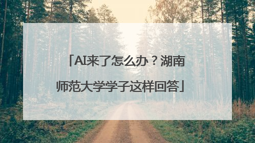 AI来了怎么办？湖南师范大学学子这样回答